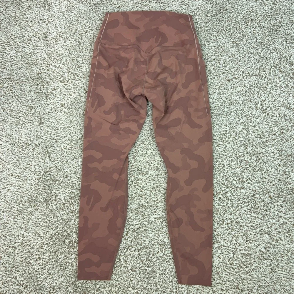 Nike Pants Womens M Red Camo Ankle Leggings Dri FIT Universa Yoga Gym Workout
